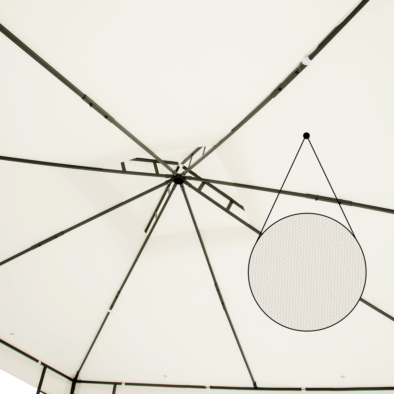 Pavillon Lorca Creme 3x3m UV-Schutz 50+ – Bild 2