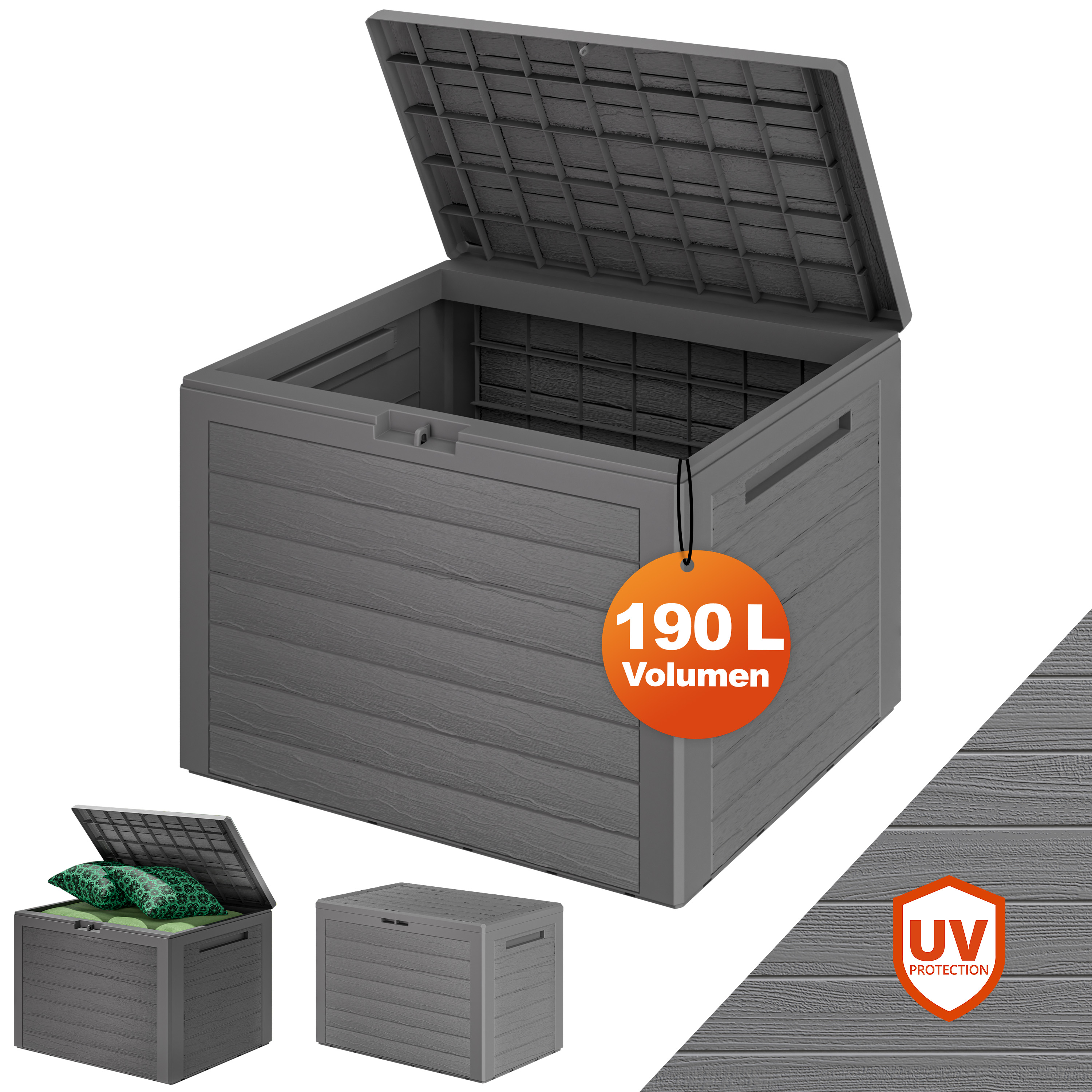 Auflagenbox Lille Grau 190L – Bild 2