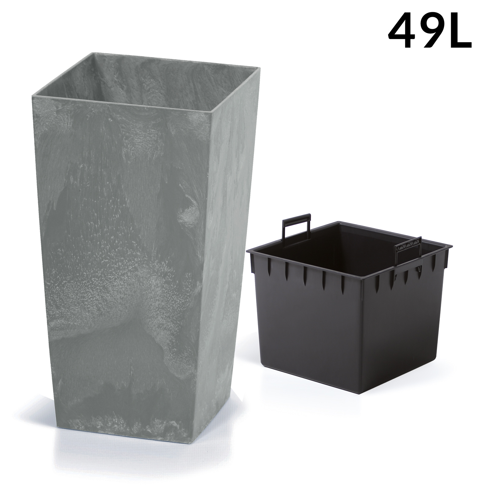 Blumentopf Betonoptik Grau 49L – Bild 2