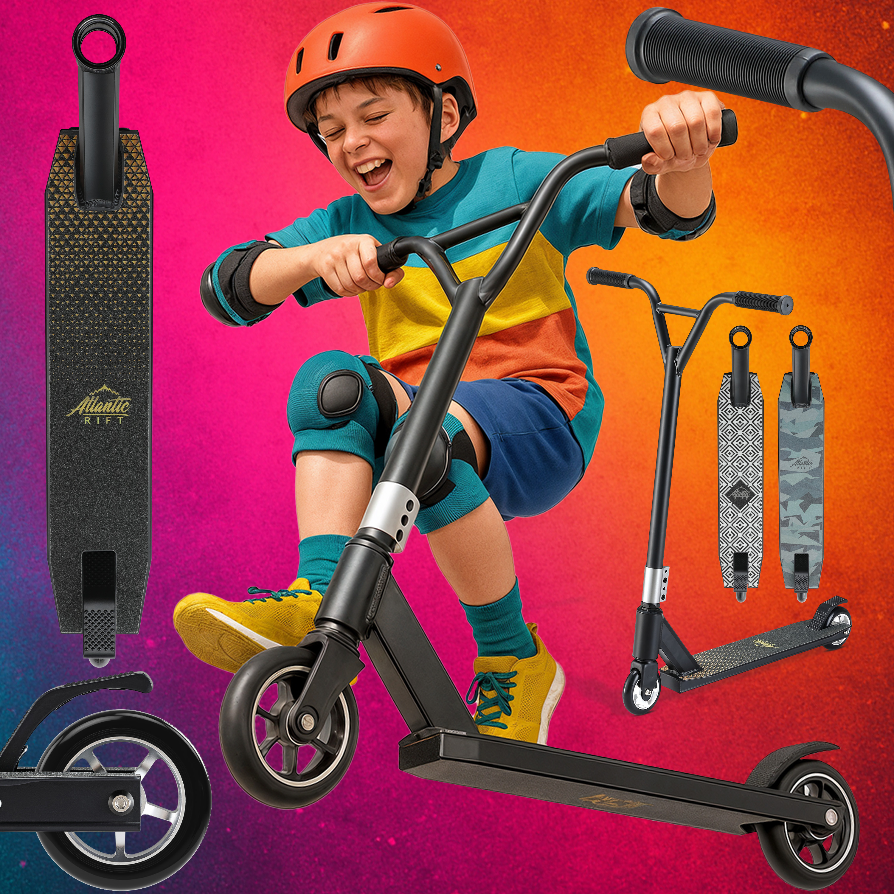 Stuntscooter Eldorado Premium Schwarz/Gold – Bild 2