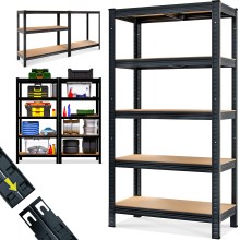 Schwerlastregal Schwarz 180x90x40cm pulverbeschichtet 875kg Schwerlastregal Schwarz 180x90x40cm pulverbeschichtet 875kg