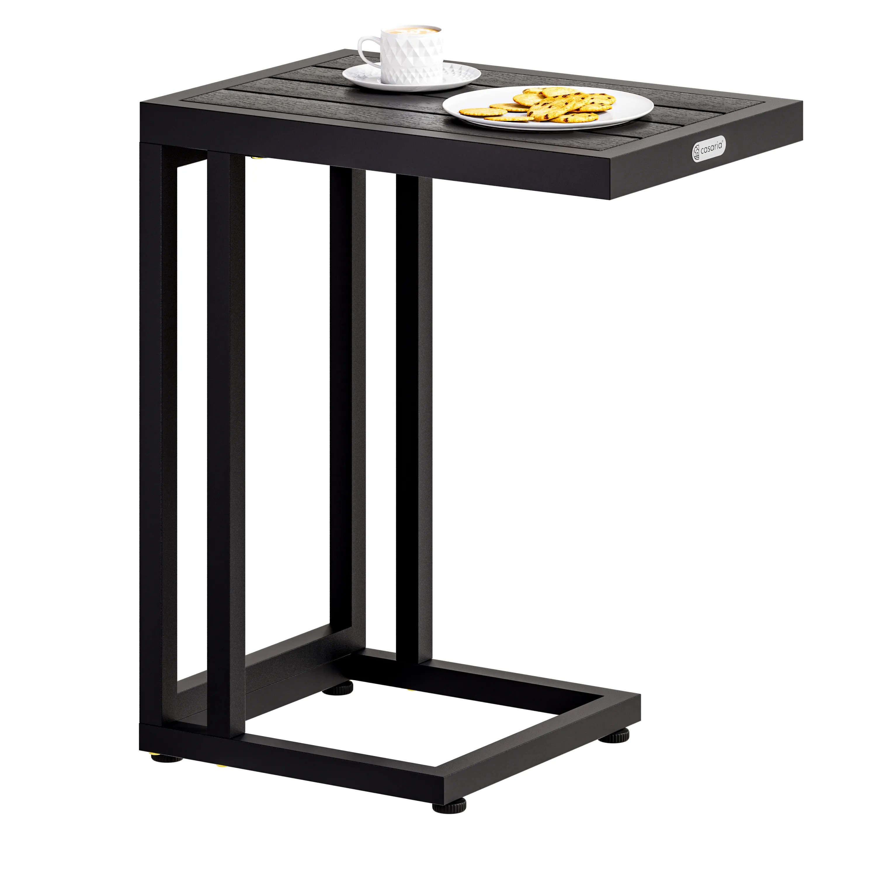 Beistelltisch Schwarz WPC 65,5x50x40cm Beistelltisch Schwarz WPC 65,5x50x40cm