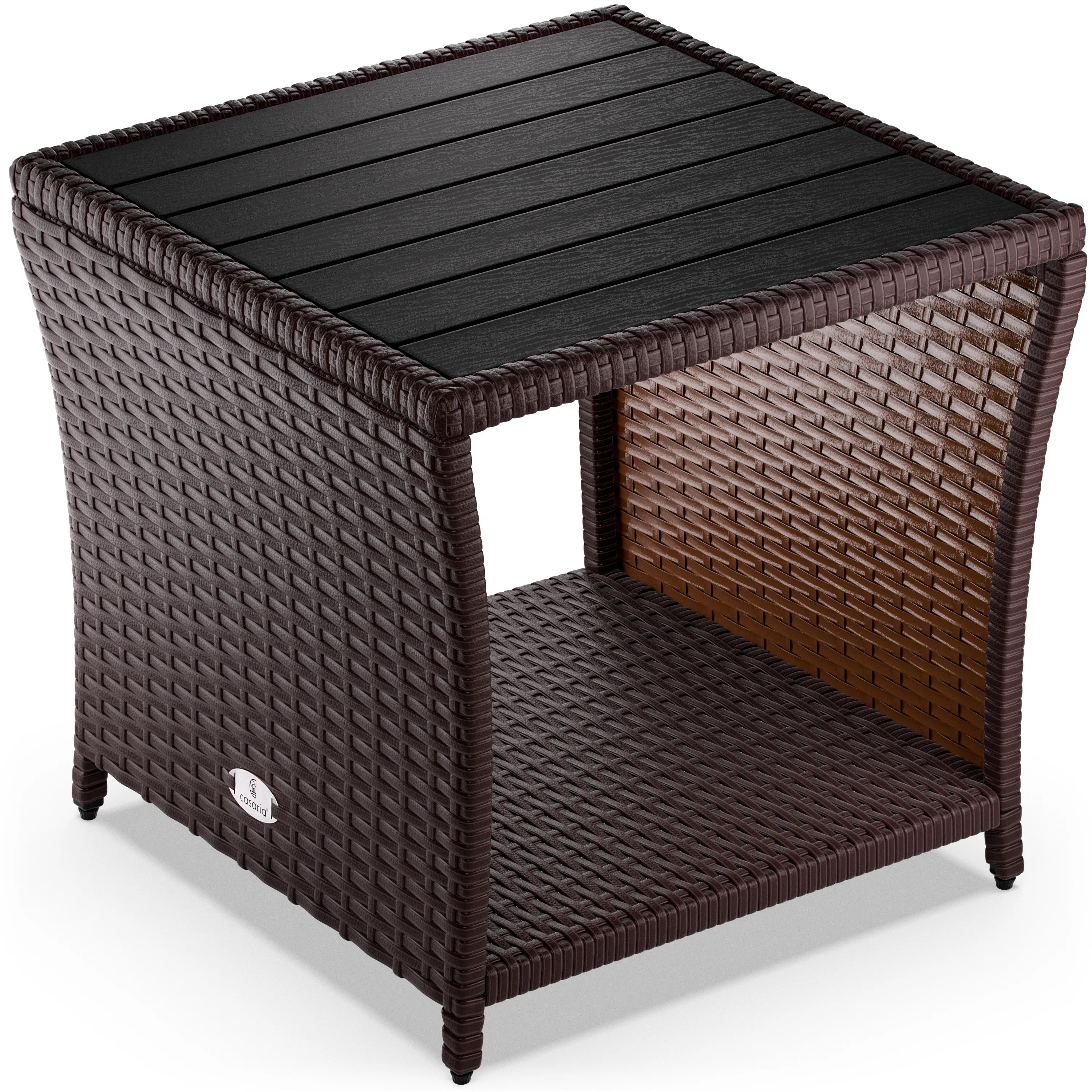 Polyrattan Beistelltisch Vedis Braun 45x45x40cm Polyrattan Beistelltisch Vedis Braun 45x45x40cm