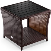 Polyrattan Beistelltisch Vedis Braun 45x45x40cm Polyrattan Beistelltisch Vedis Braun 45x45x40cm