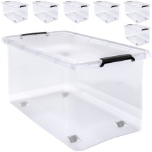 Aufbewahrungsbox 6er-Set Transparent 60x40x35cm 60L stapelbar Aufbewahrungsbox 6er-Set Transparent 60x40x35cm 60L stapelbar
