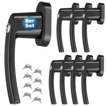 Fenstergriff 8er-Set Schwarz abschließbar Fenstergriff 8er-Set Schwarz abschließbar