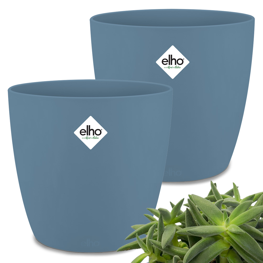 Blumentopf Brussels 2er-Set Blau 16x15cm 2,2L Blumentopf Brussels 2er-Set Blau 16x15cm 2,2L