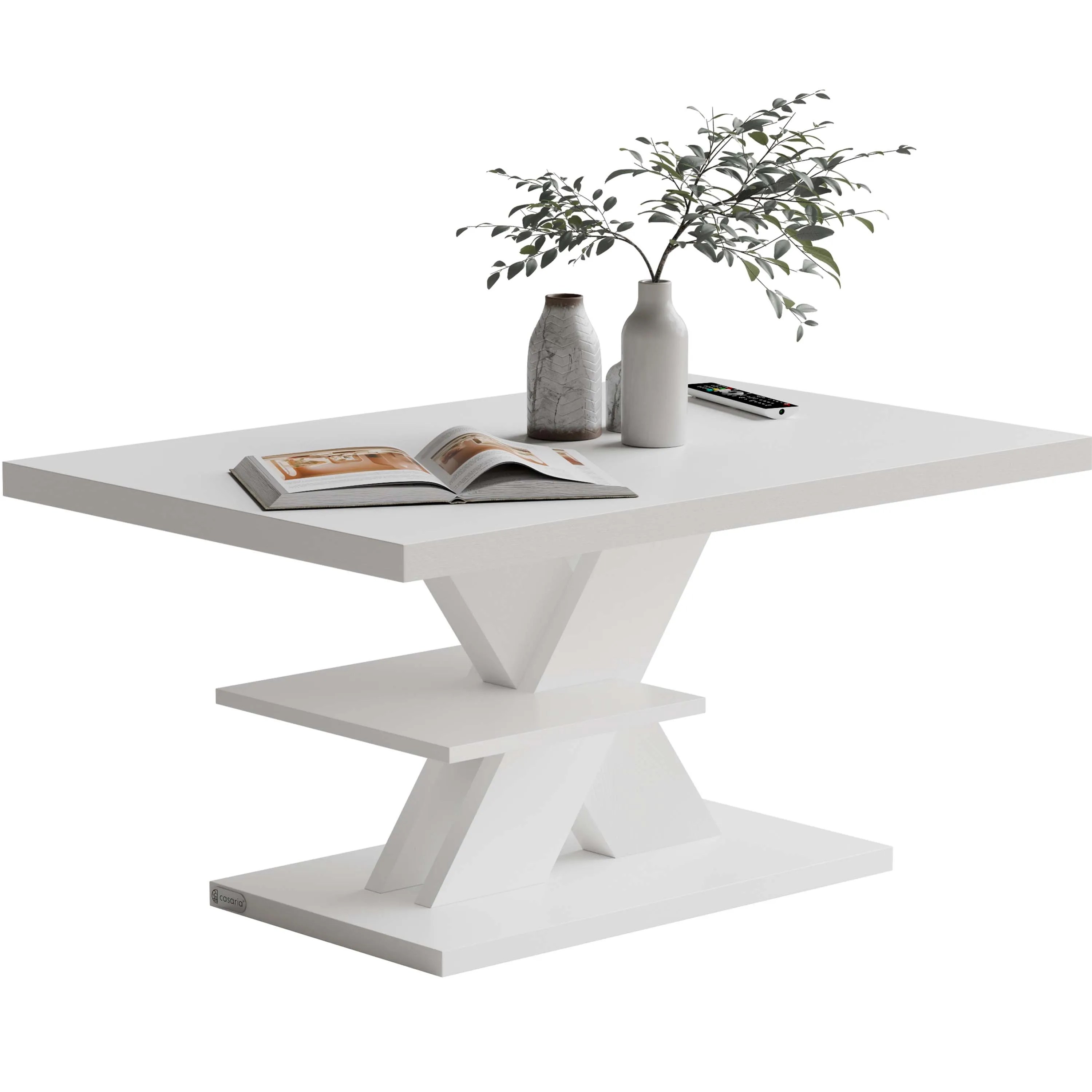 Couchtisch Detroit Weiß 90x60x45cm Couchtisch Detroit Weiß 90x60x45cm