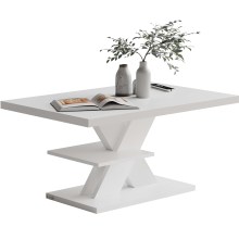 Couchtisch Detroit Weiß 90x60x45cm Couchtisch Detroit Weiß 90x60x45cm