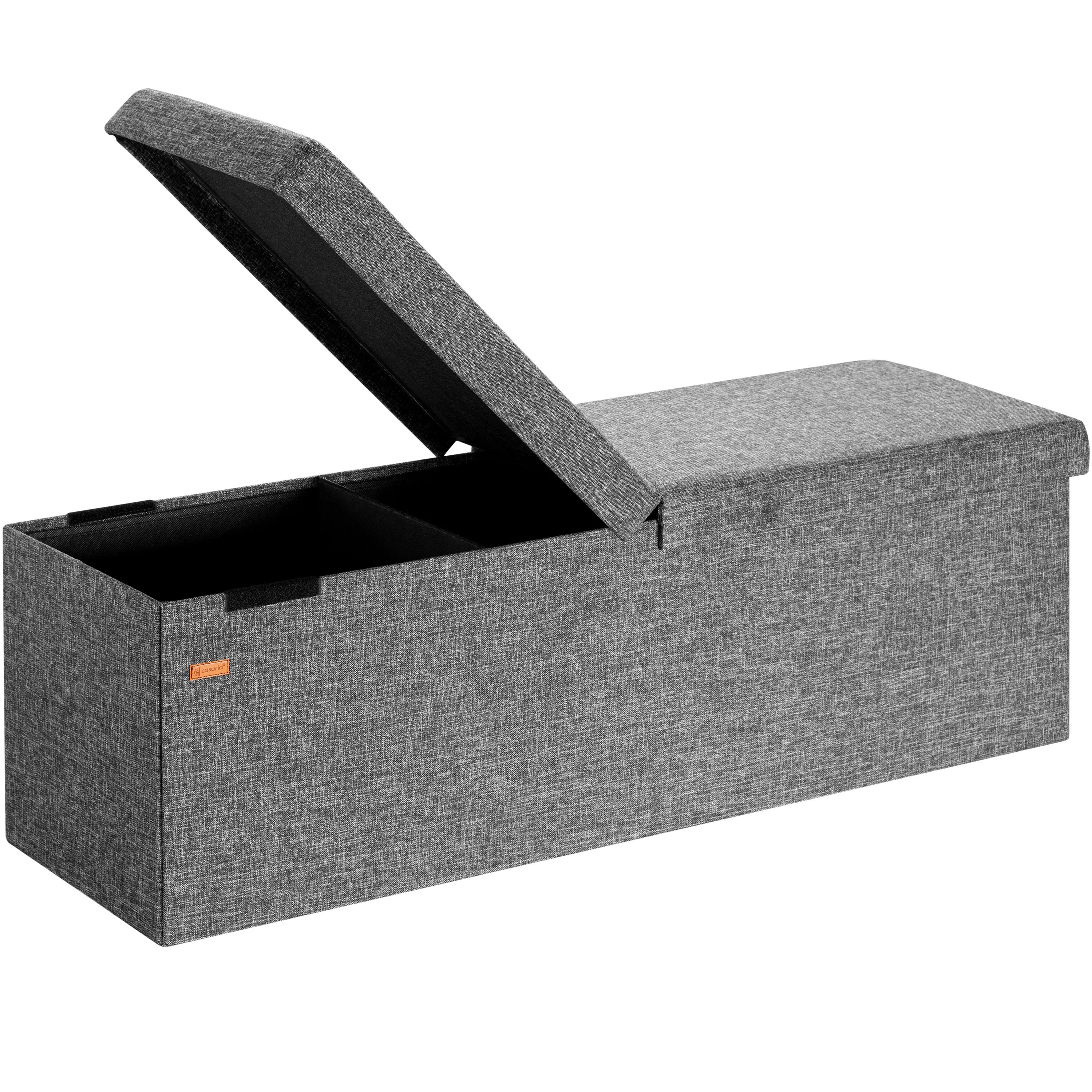 Sitzbank Dunkelgrau 115x38x38cm mit Klappdeckel Sitzbank Dunkelgrau 115x38x38cm mit Klappdeckel