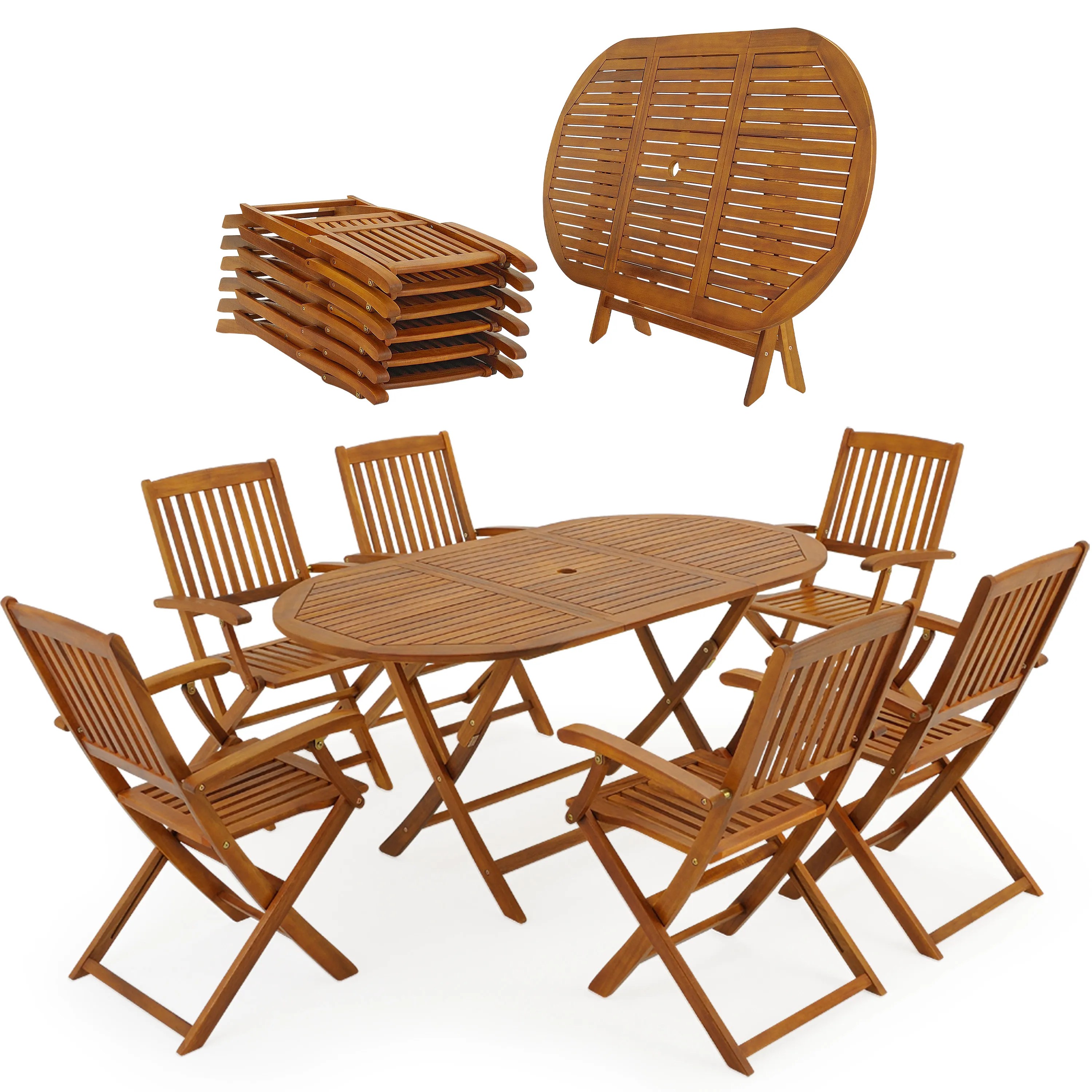 Garten-Sitzgruppe Boston 7-tlg Akazienholz Garten-Sitzgruppe Boston 7-tlg Akazienholz