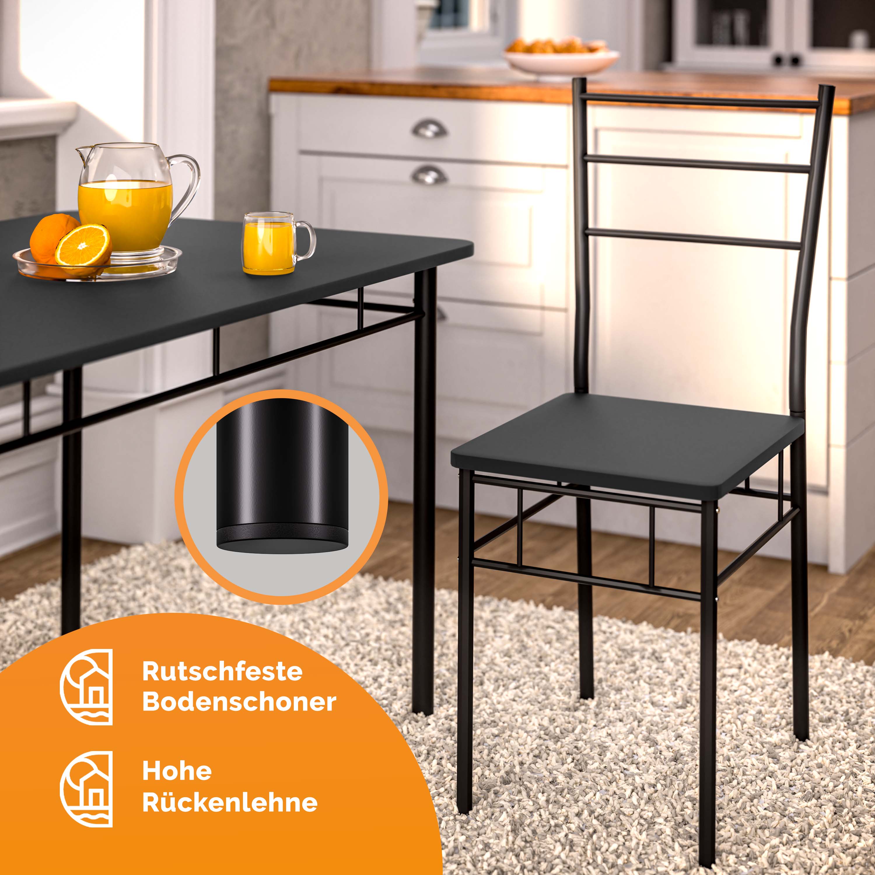 Sitzgruppe Leo 5-tlg Anthrazit – Bild 2