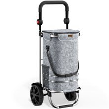 Einkaufstrolley Grau Alu 56L 31x24x54cm Einkaufstrolley Grau Alu 56L 31x24x54cm