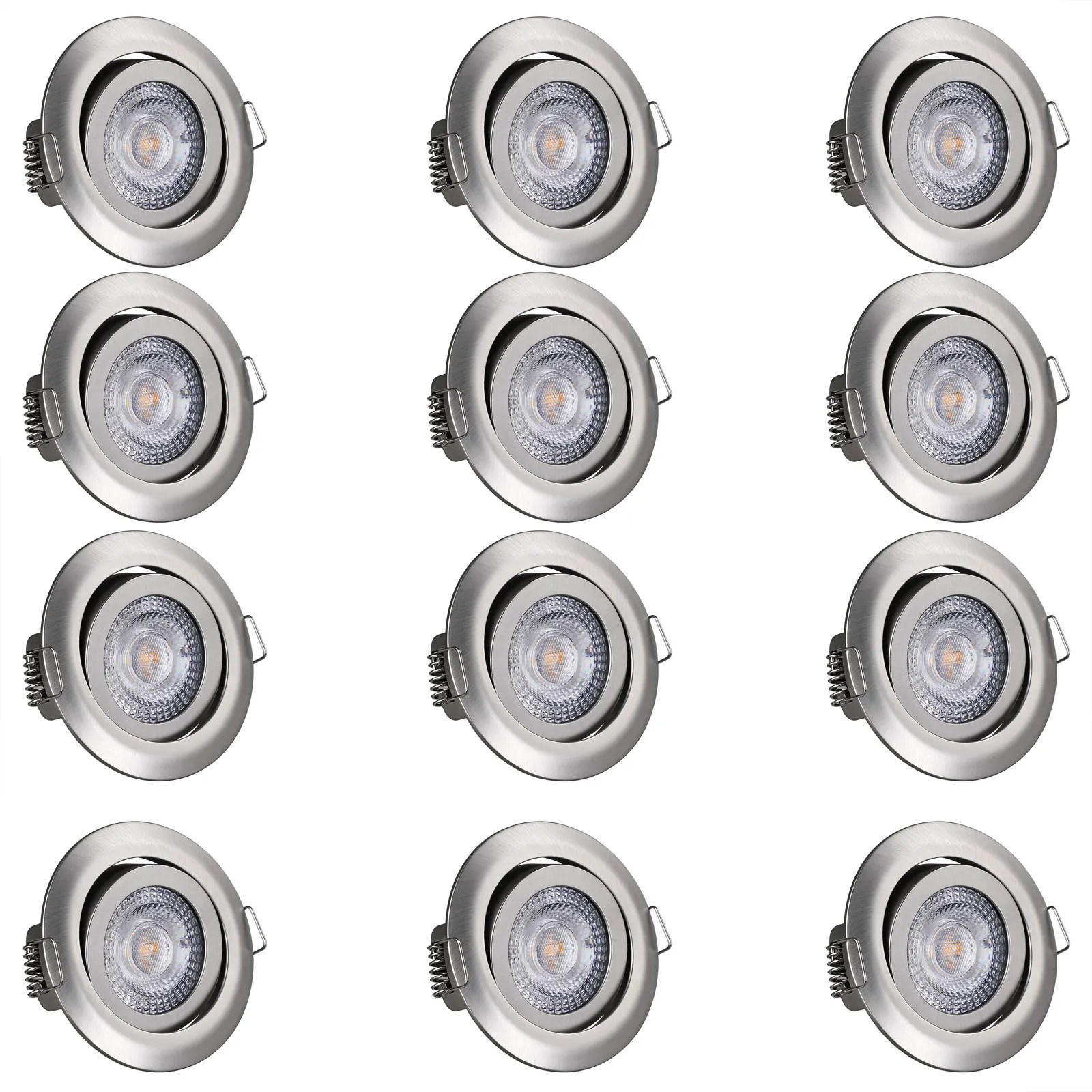 LED Einbauleuchte Krog 12er-Set Nickel LED Einbauleuchte Krog 12er-Set Nickel