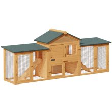 Hasenstall Kaninchenstall 2 Etagen 204x45x84cm Hasenstall Kaninchenstall 2 Etagen 204x45x84cm