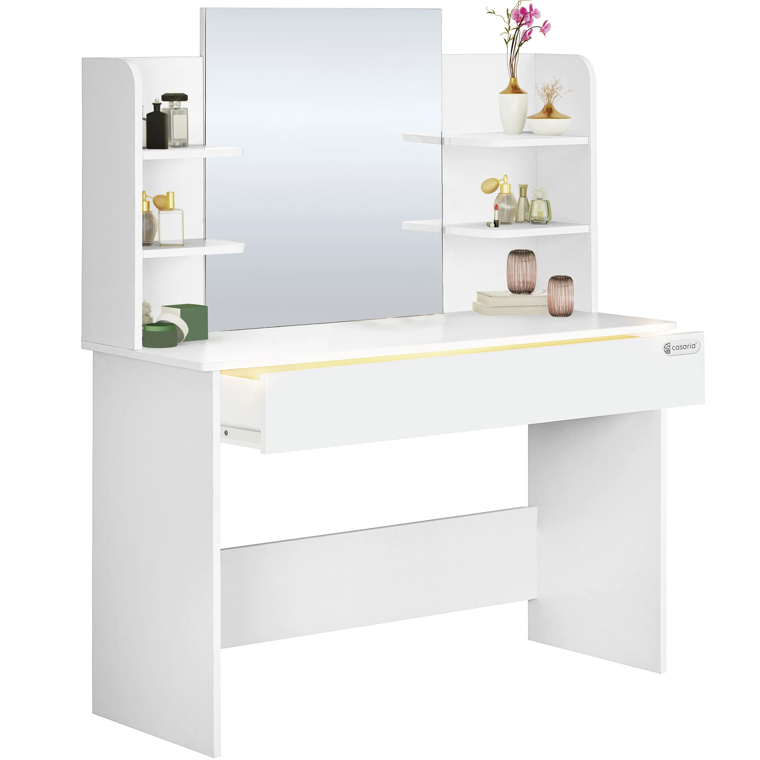 Schminktisch Lucia Weiß 140x110x40cm Schminktisch Lucia Weiß 140x110x40cm