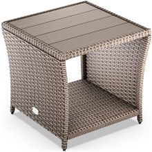Polyrattan Beistelltisch Vedis Creme 45x45x40cm Polyrattan Beistelltisch Vedis Creme 45x45x40cm