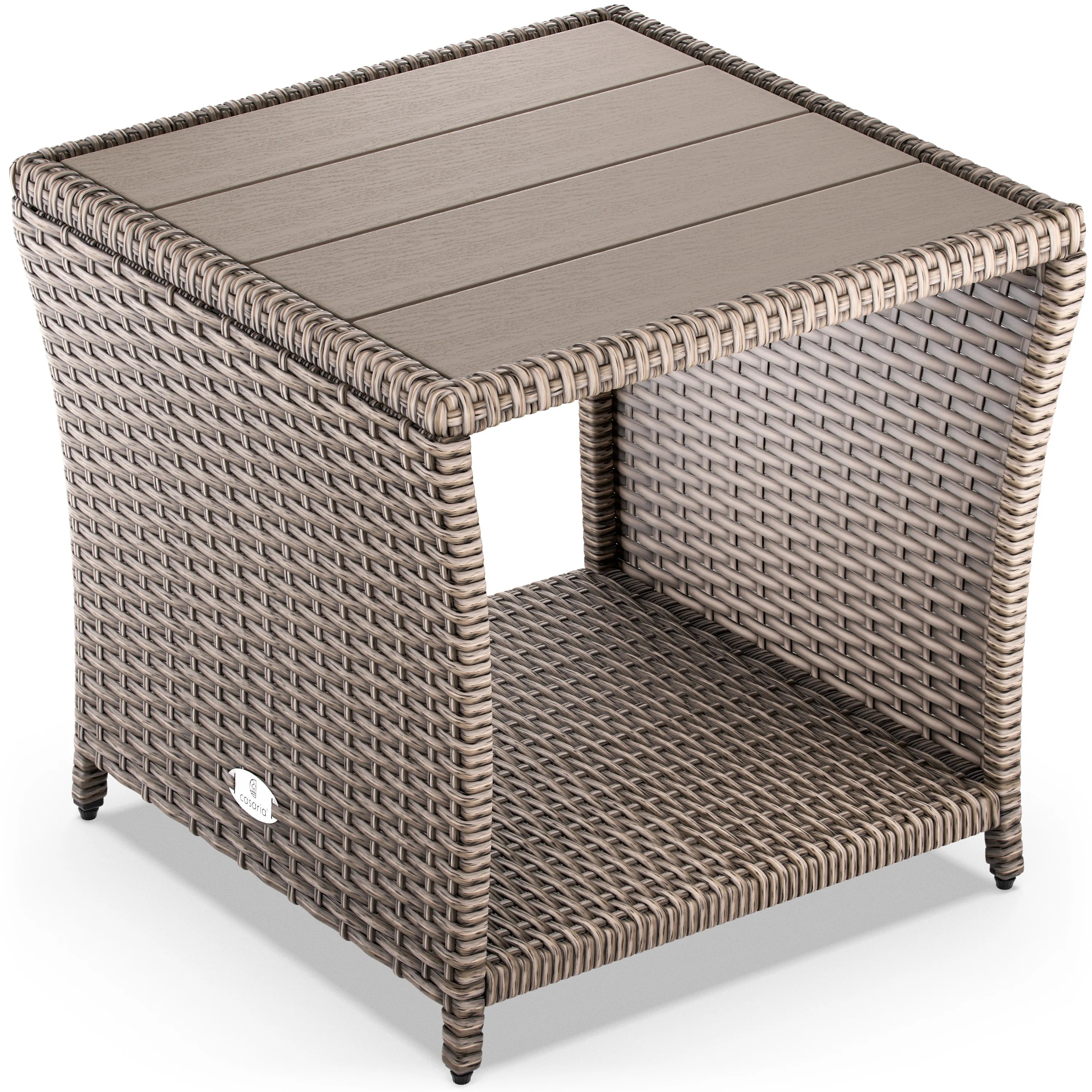 Polyrattan Beistelltisch Vedis Creme 45x45x40cm Polyrattan Beistelltisch Vedis Creme 45x45x40cm