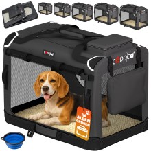 Hundebox faltbar L 70x52x50cm Anthrazit Hundebox faltbar L 70x52x50cm Anthrazit