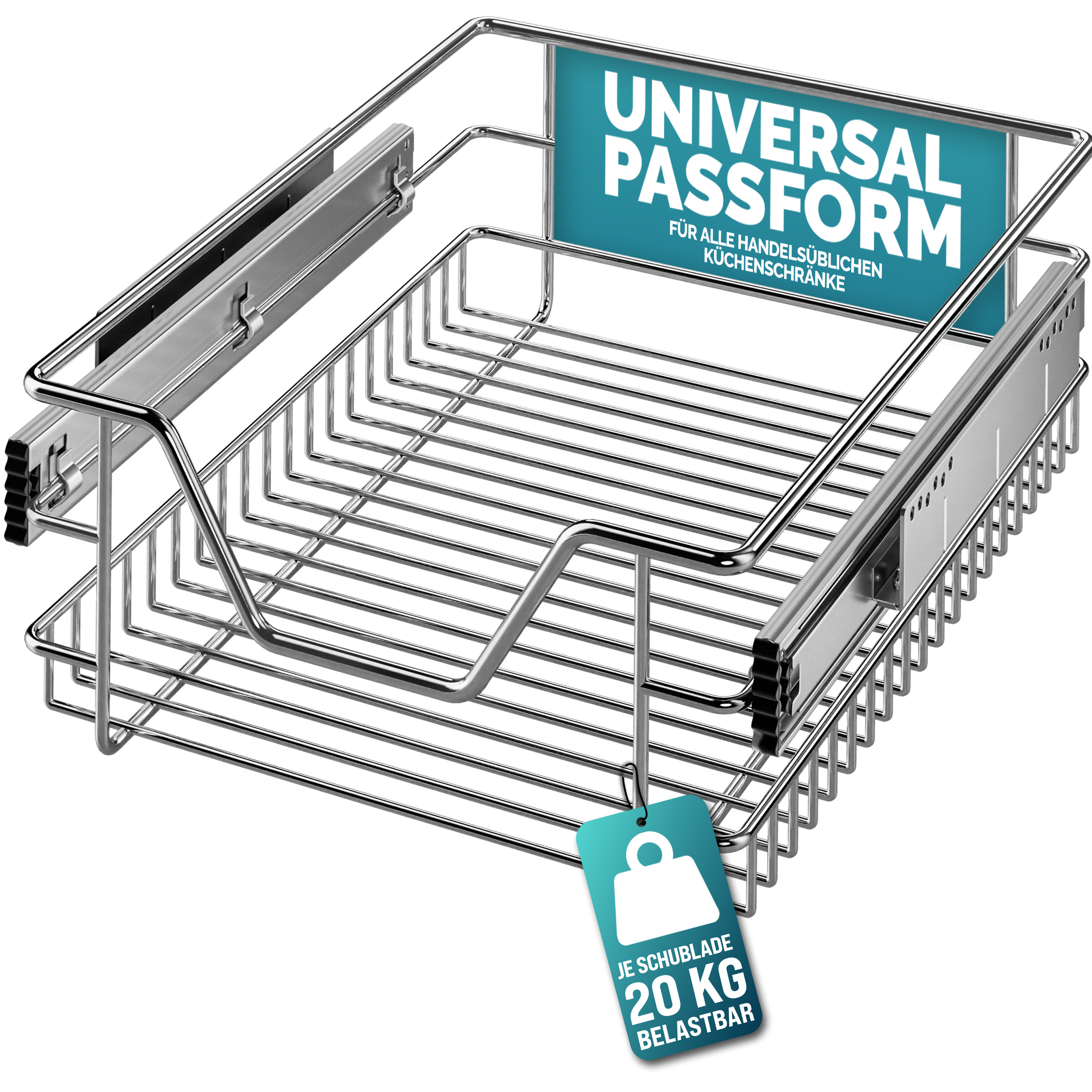 Teleskopschublade 40cm Schrankbreite Außenmaß – Bild 2