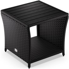 Polyrattan Beistelltisch Vedis Schwarz 45x45x40cm Polyrattan Beistelltisch Vedis Schwarz 45x45x40cm