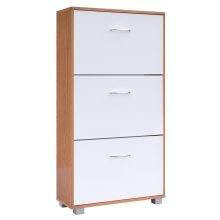 Schuhschrank Buche/Weiß 115x60x24cm Schuhschrank Buche/Weiß 115x60x24cm