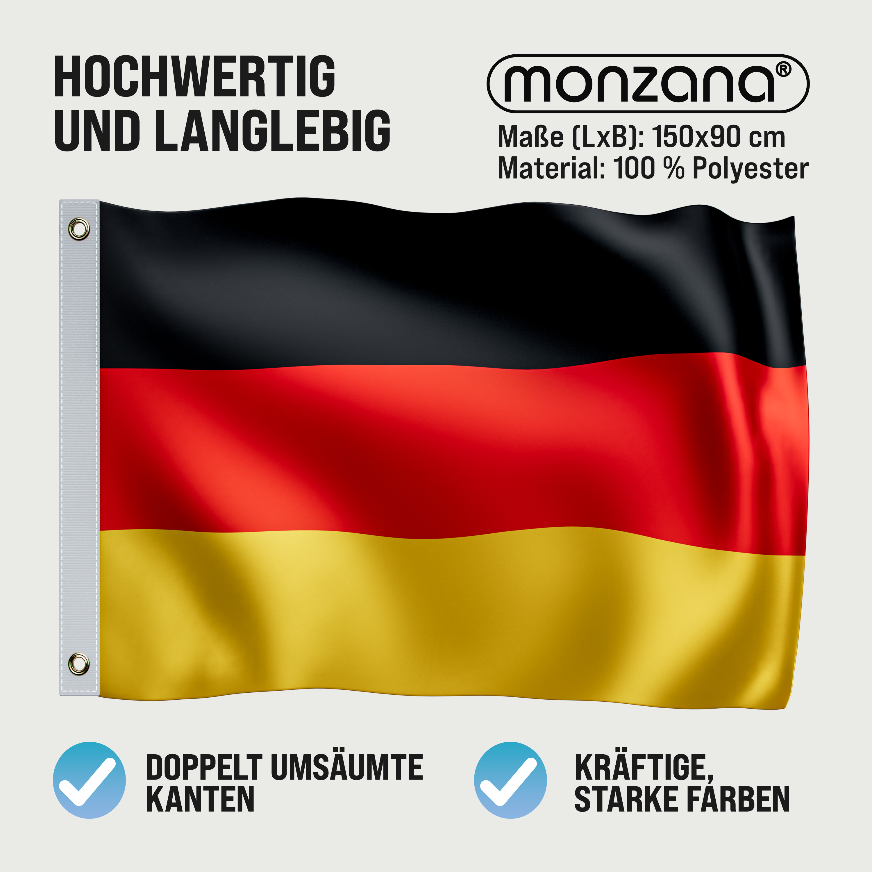 Flagge Deutschland 150x90cm – Bild 2