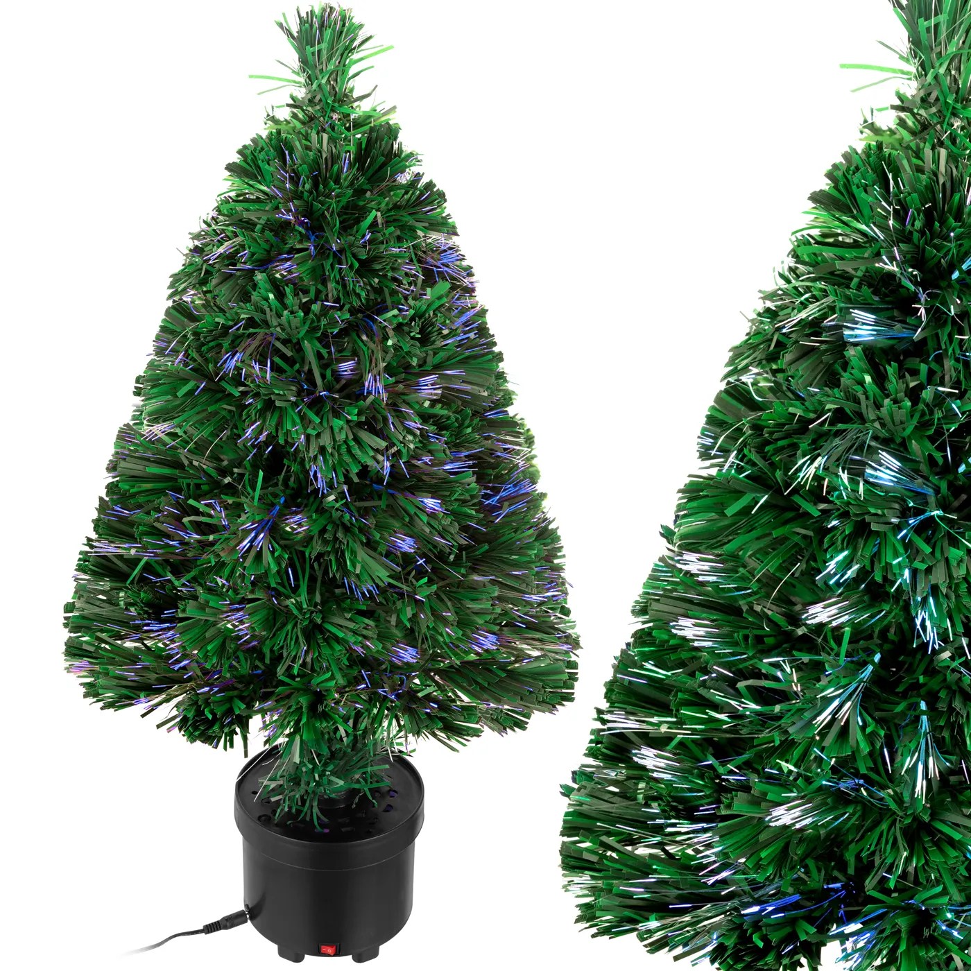 Künstlicher Weihnachtsbaum 66cm mit Glasfaserbeleuchtung in 9 Farben Künstlicher Weihnachtsbaum 66cm mit Glasfaserbeleuchtung in 9 Farben