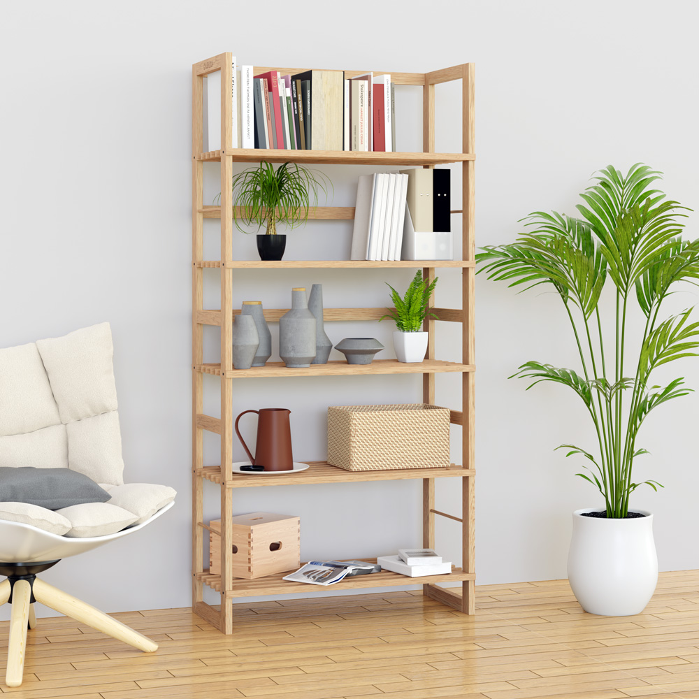 Standregal Öland 136x58x27cm lasiertes Echtholz – Bild 2