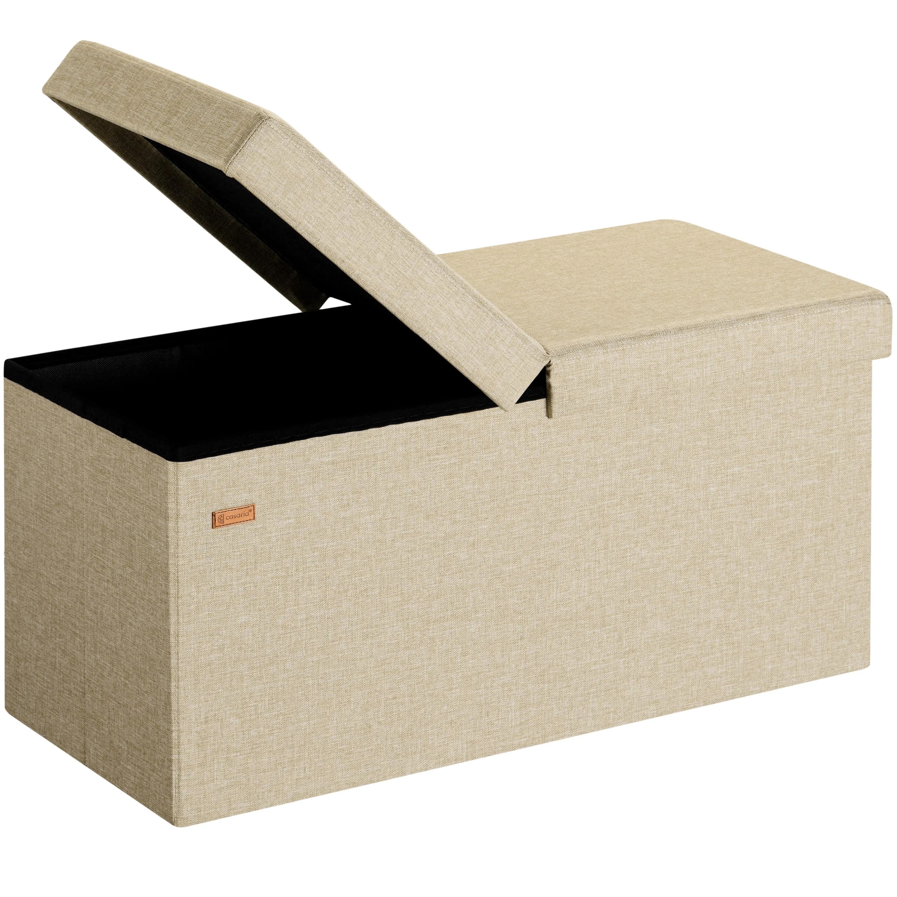 Sitzbank Beige 76x38x38cm mit Klappdeckel Sitzbank Beige 76x38x38cm mit Klappdeckel