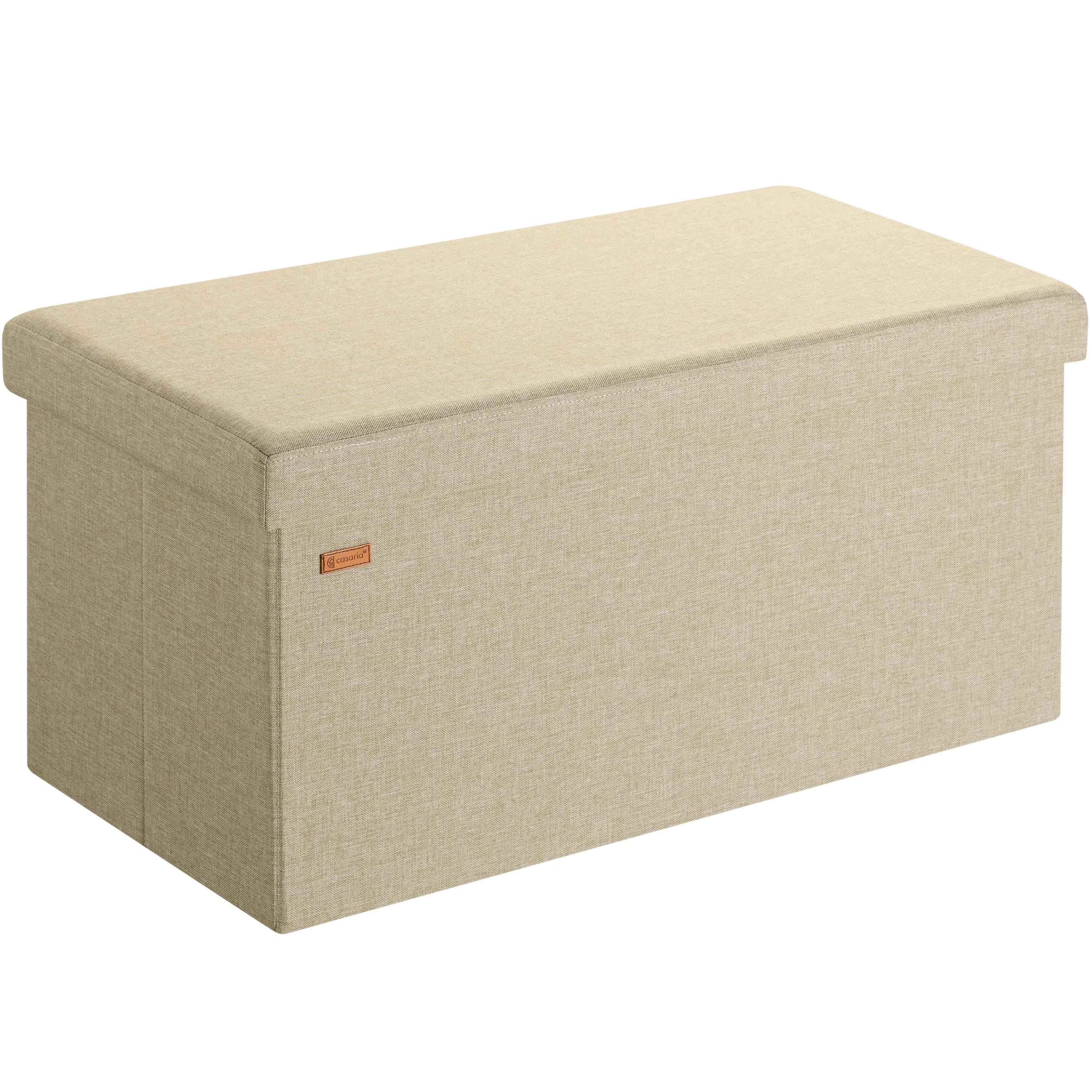Sitzbank Beige 76x38x38cm MDF faltbar Sitzbank Beige 76x38x38cm MDF faltbar
