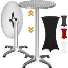 Stehtisch Silber 115x60cm + Husse Schwarz Ø60cm Stehtisch Silber 115x60cm + Husse Schwarz Ø60cm