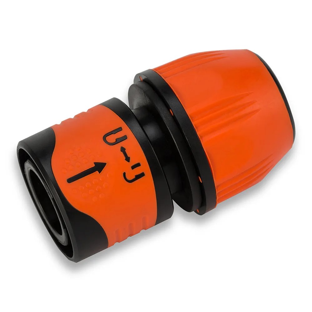 Schlauchverbinder 1/2" mit Stopp-Funktion Schlauchverbinder 1/2" mit Stopp-Funktion