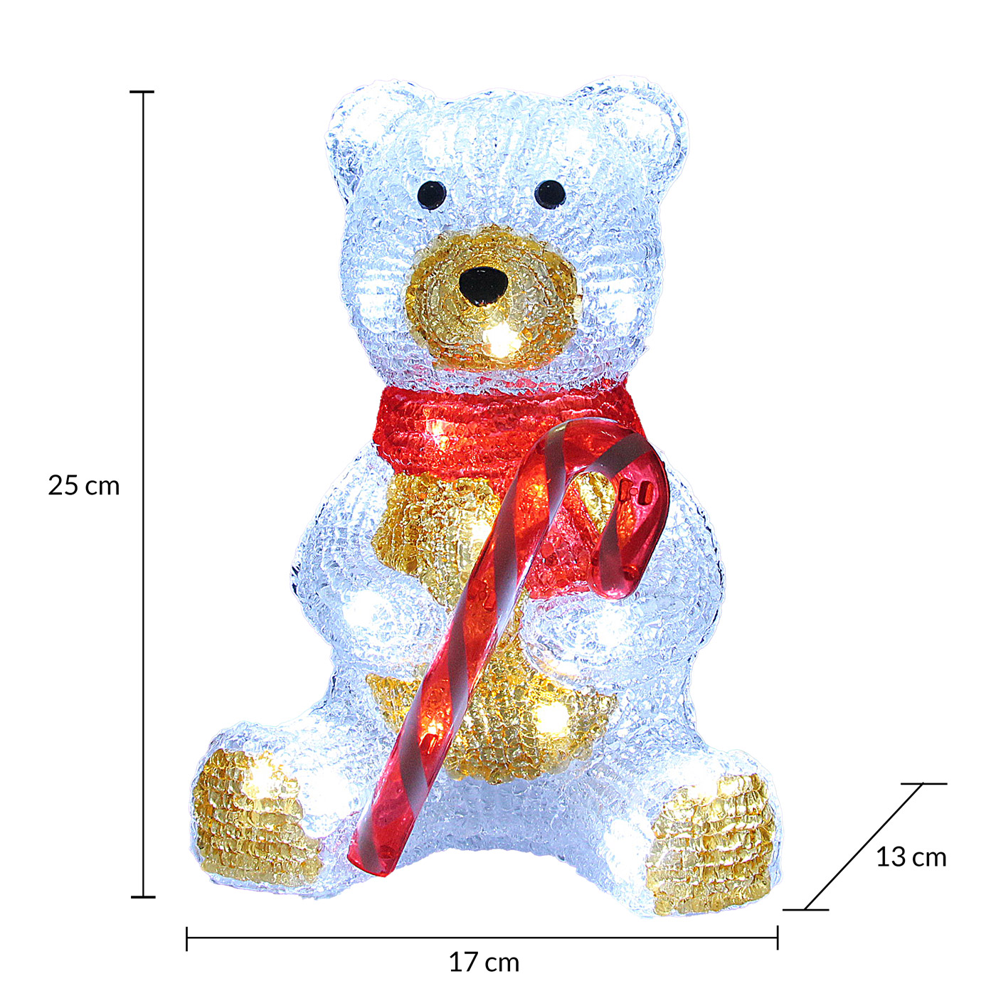 LED Acryl Figur Weihnachten Teddy sitzend – Bild 2