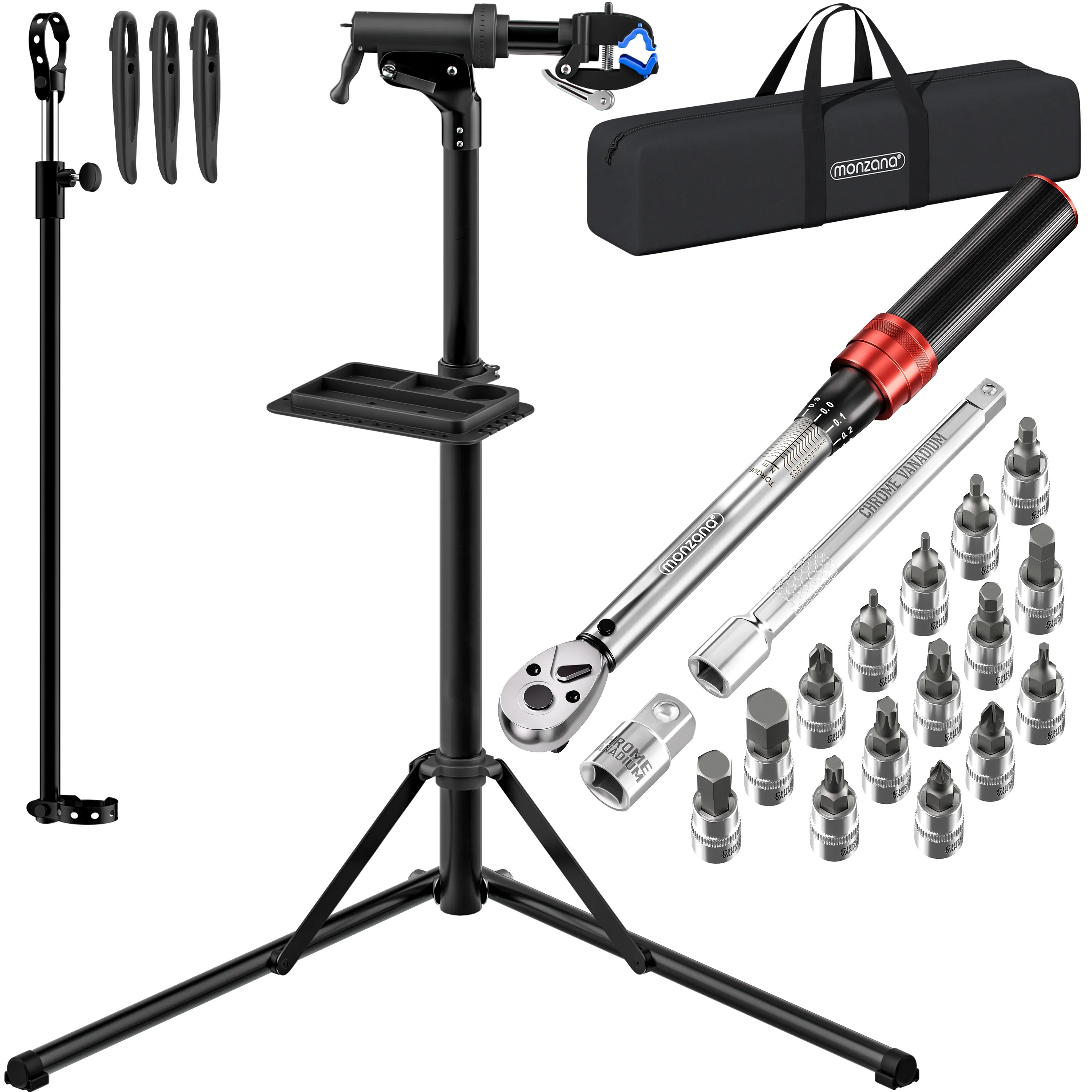 Fahrrad-Montageständer E-Bike bis 50kg + Drehmomentschlüssel Fahrrad-Montageständer E-Bike bis 50kg + Drehmomentschlüssel