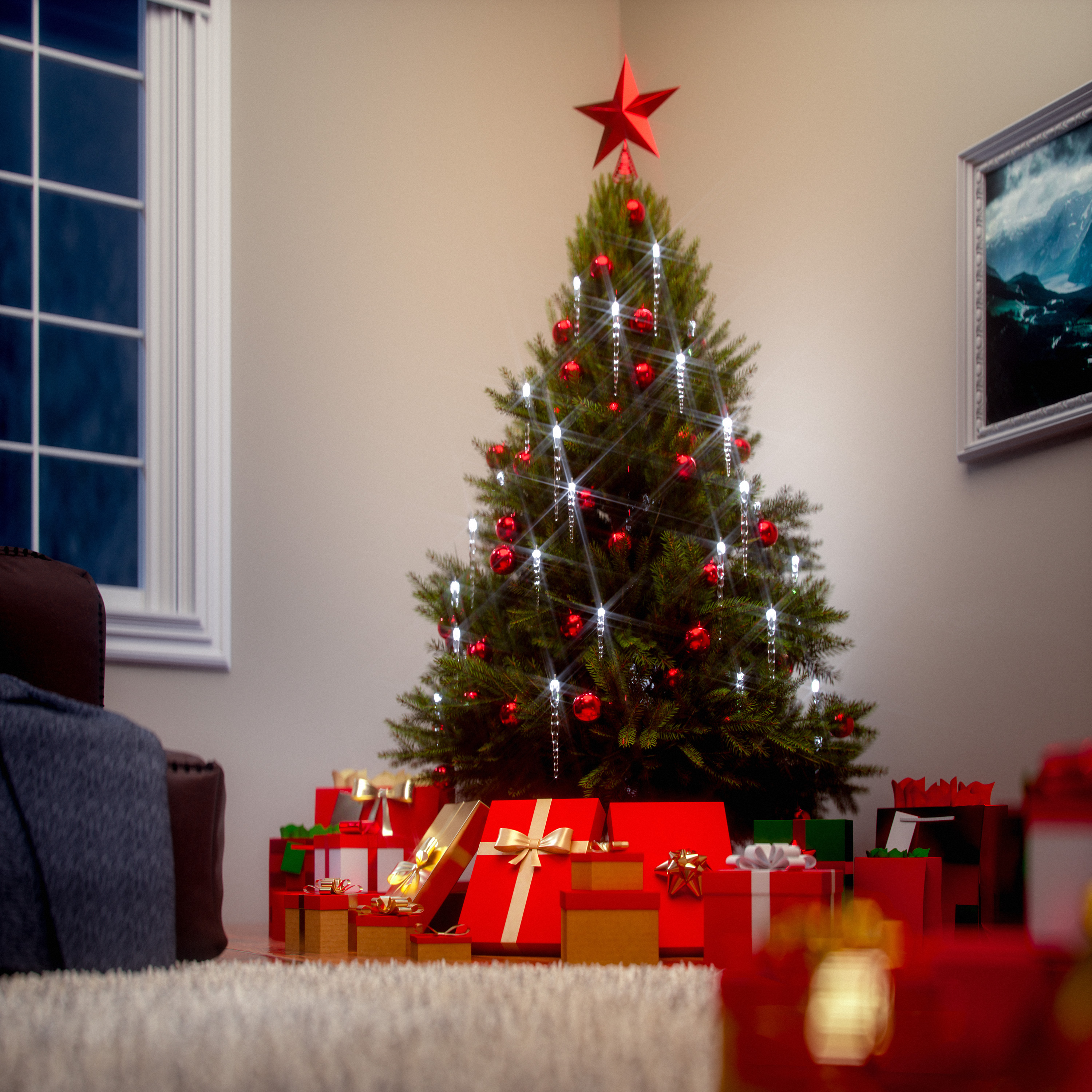 Lichterkette Weihnachten Eiszapfen Kaltweiß 10,4m – Bild 2