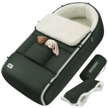 Babyfußsack Grau-Grün Kinderwagen geeignet mit Beutel Babyfußsack Grau-Grün Kinderwagen geeignet mit Beutel