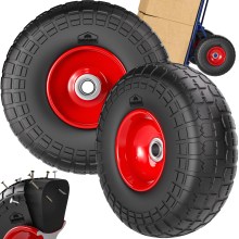 Sackkarrenrad 2er-Set Schwarz Vollgummi Sackkarrenrad 2er-Set Schwarz Vollgummi