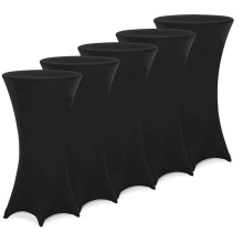 Stehtischhusse 5er-Set Schwarz Ø80 cm Stehtischhusse 5er-Set Schwarz Ø80 cm