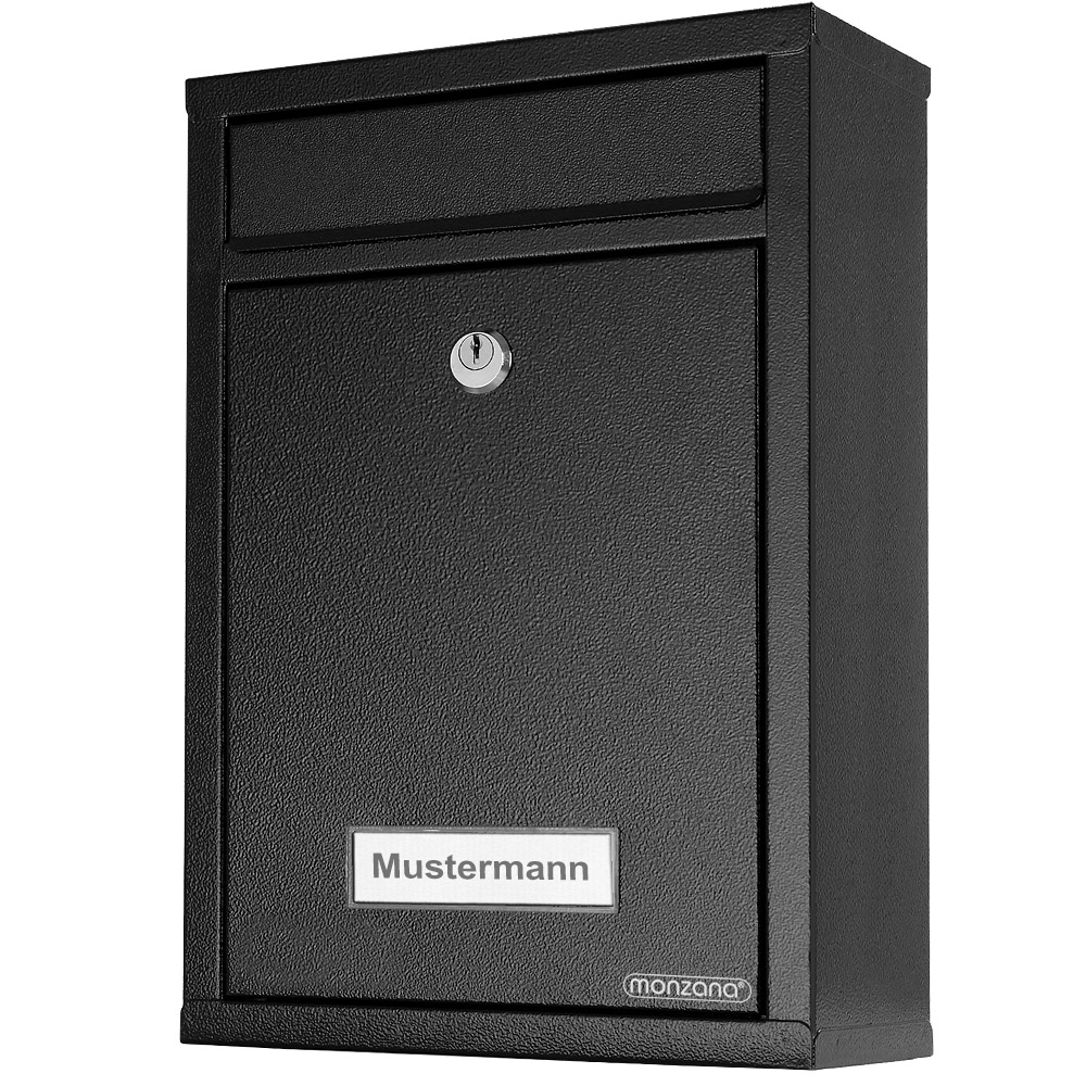 Briefkasten Schwarz 32x22x9cm – Bild 2