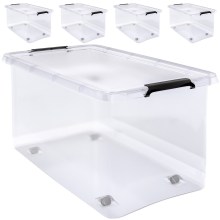 Aufbewahrungsbox 4er-Set Transparent 60x40x35cm 60L stapelbar Aufbewahrungsbox 4er-Set Transparent 60x40x35cm 60L stapelbar