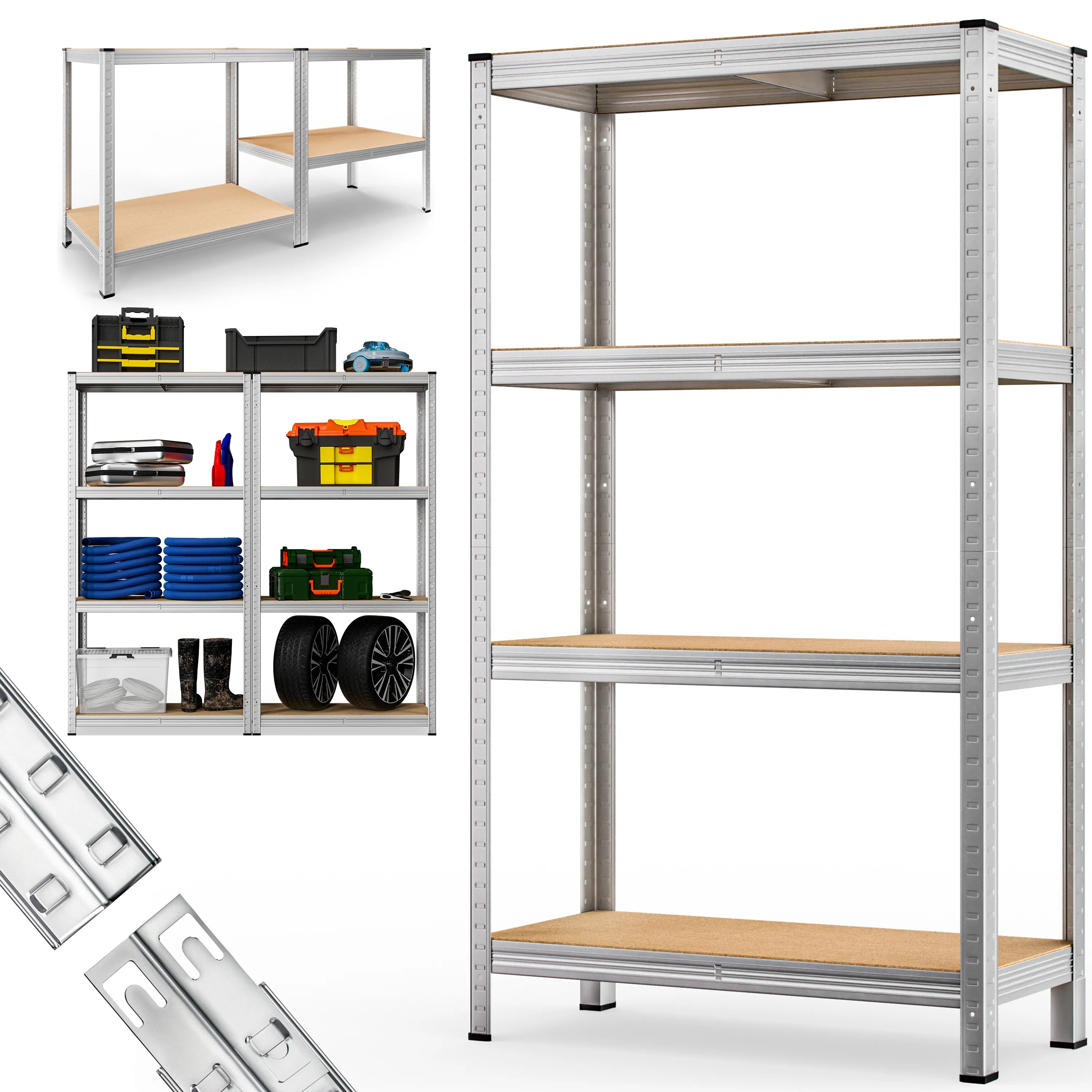 Schwerlastregal 160x90x40cm verzinkt 700kg Schwerlastregal 160x90x40cm verzinkt 700kg