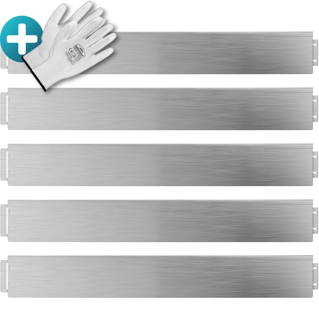 Beeteinfassung 5er-Set Silber Metall 5mx18cm – Bild 2
