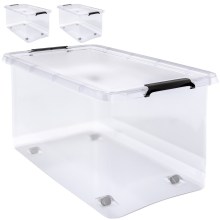 Aufbewahrungsbox 2er-Set Transparent 60x40x35cm 60L stapelbar Aufbewahrungsbox 2er-Set Transparent 60x40x35cm 60L stapelbar