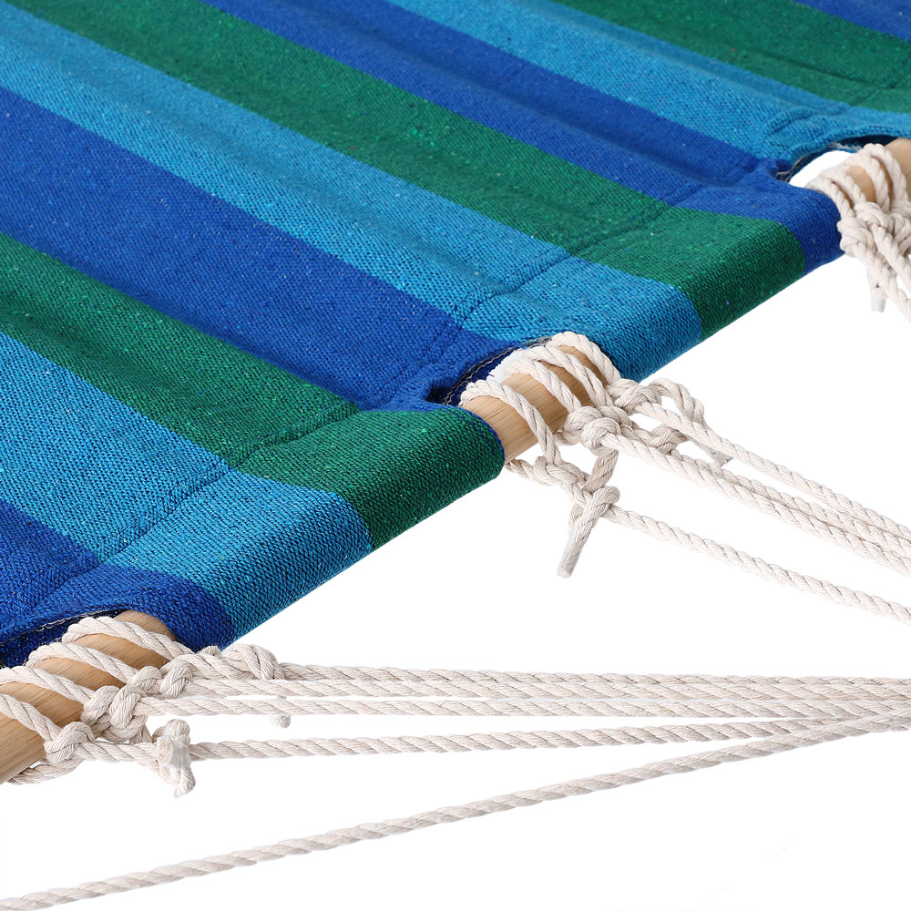 Hängematte mit Metallgestell Blau-Bunt 200 x 80cm – Bild 2