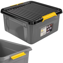 Aufbewahrungsbox Grau/Anthrazit 39x39x16cm stapelbar Aufbewahrungsbox Grau/Anthrazit 39x39x16cm stapelbar