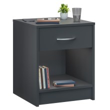 Nachttisch Hamburg Anthrazit 50x40x35cm Nachttisch Hamburg Anthrazit 50x40x35cm