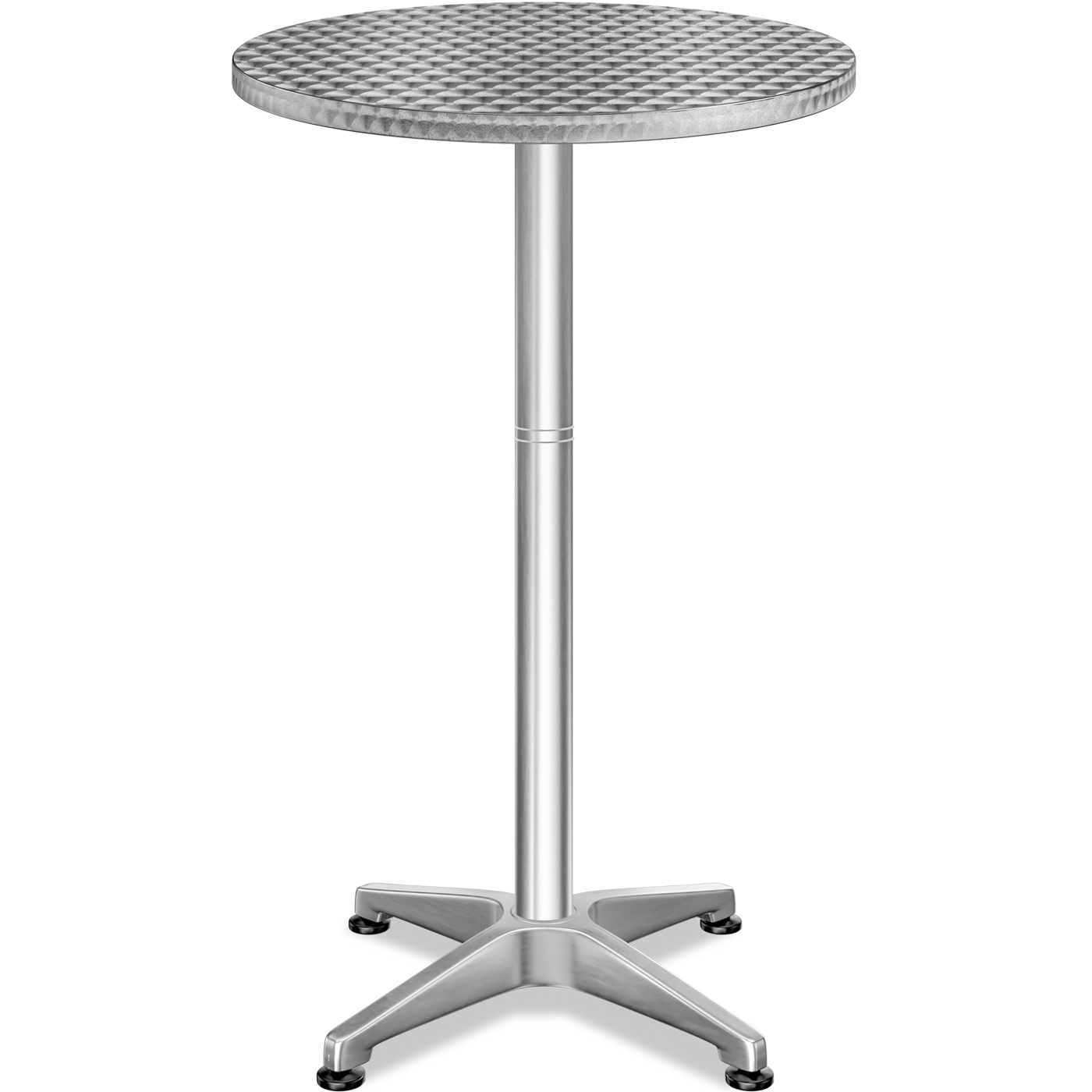 Stehtisch Ø60cm Alu höhenverstellbar Silber – Bild 2