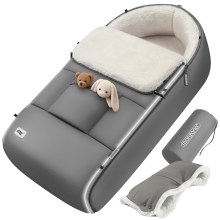 Babyfußsack Grau Kinderwagen geeignet mit Beutel Babyfußsack Grau Kinderwagen geeignet mit Beutel