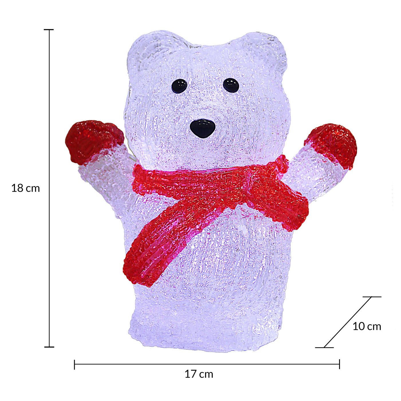 LED Acryl Figur Weihnachten Eisbär – Bild 2